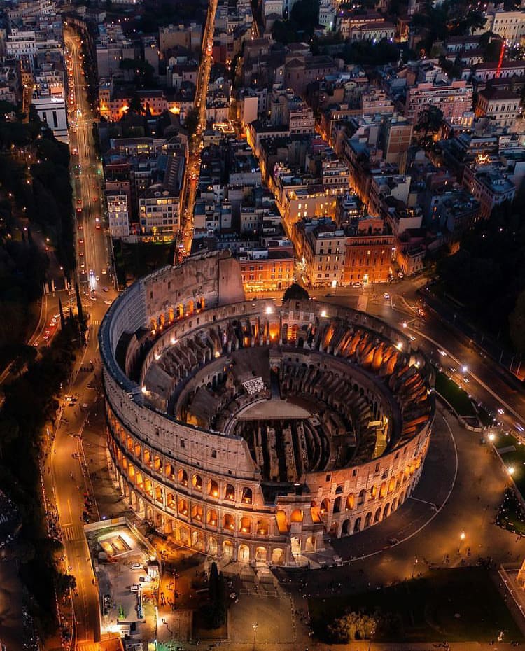 Aerial view over The Colosseum - The Top 15 Things To Do In Rome