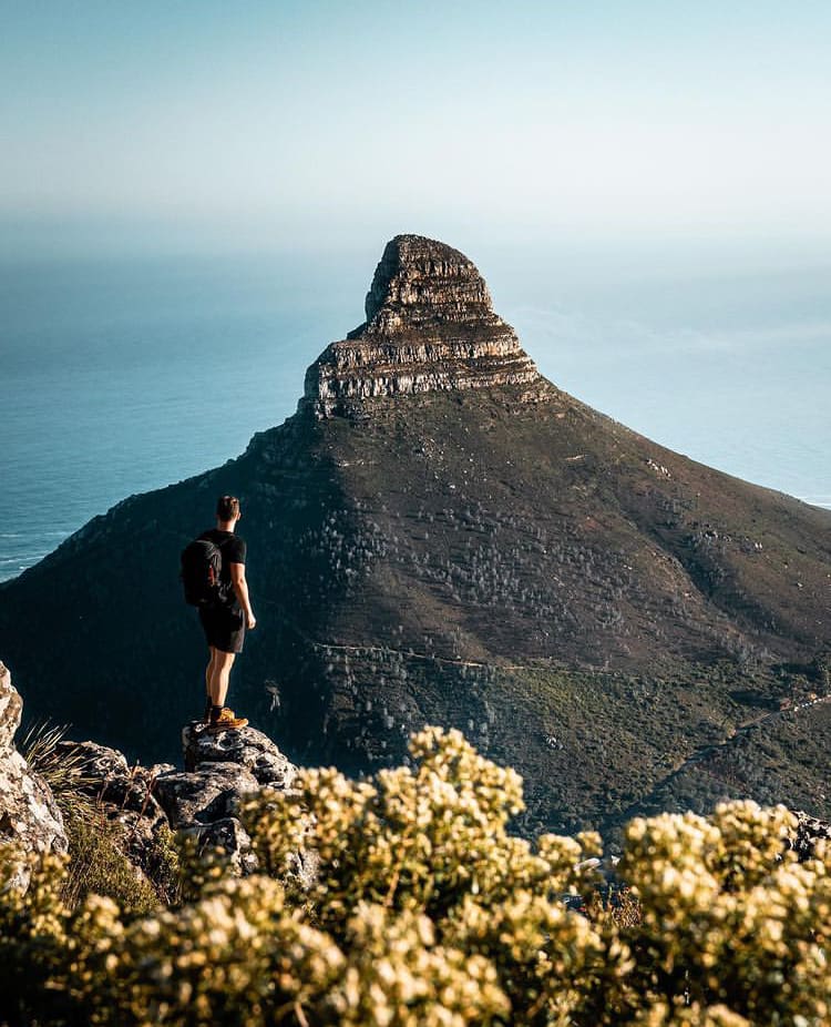 A hiker's view of Lion's Head from Table Mountain - The 10 Best Hikes in Cape Town