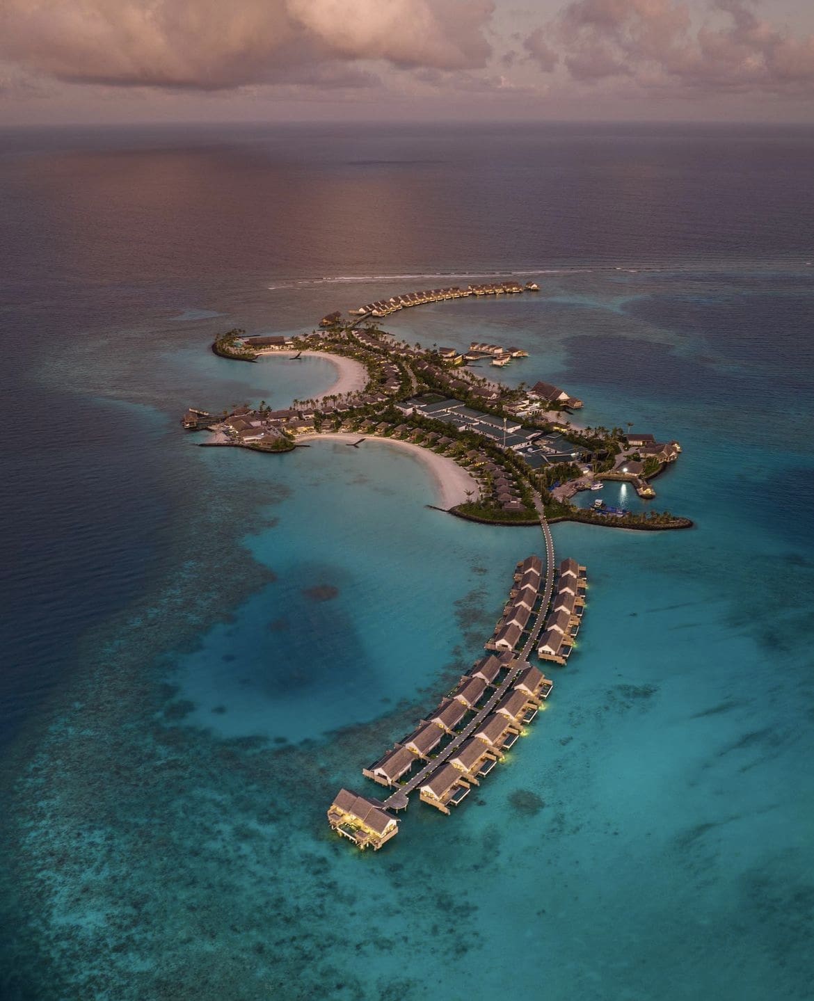Private island resort in the Maldives