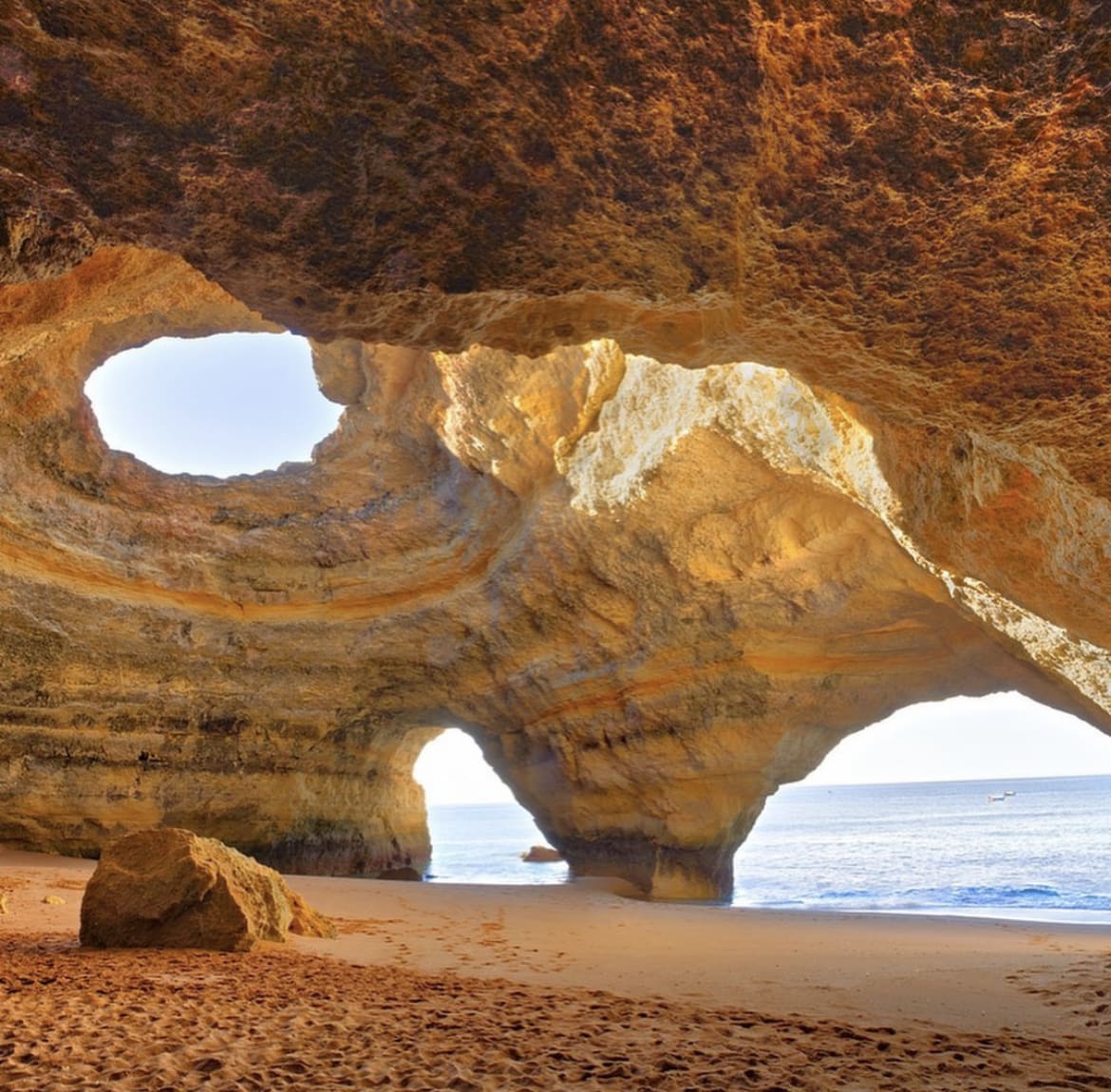 Benagil cave, one of the highlights of Algarve's beaches and a favourite among those who choose portugal for honeymoon