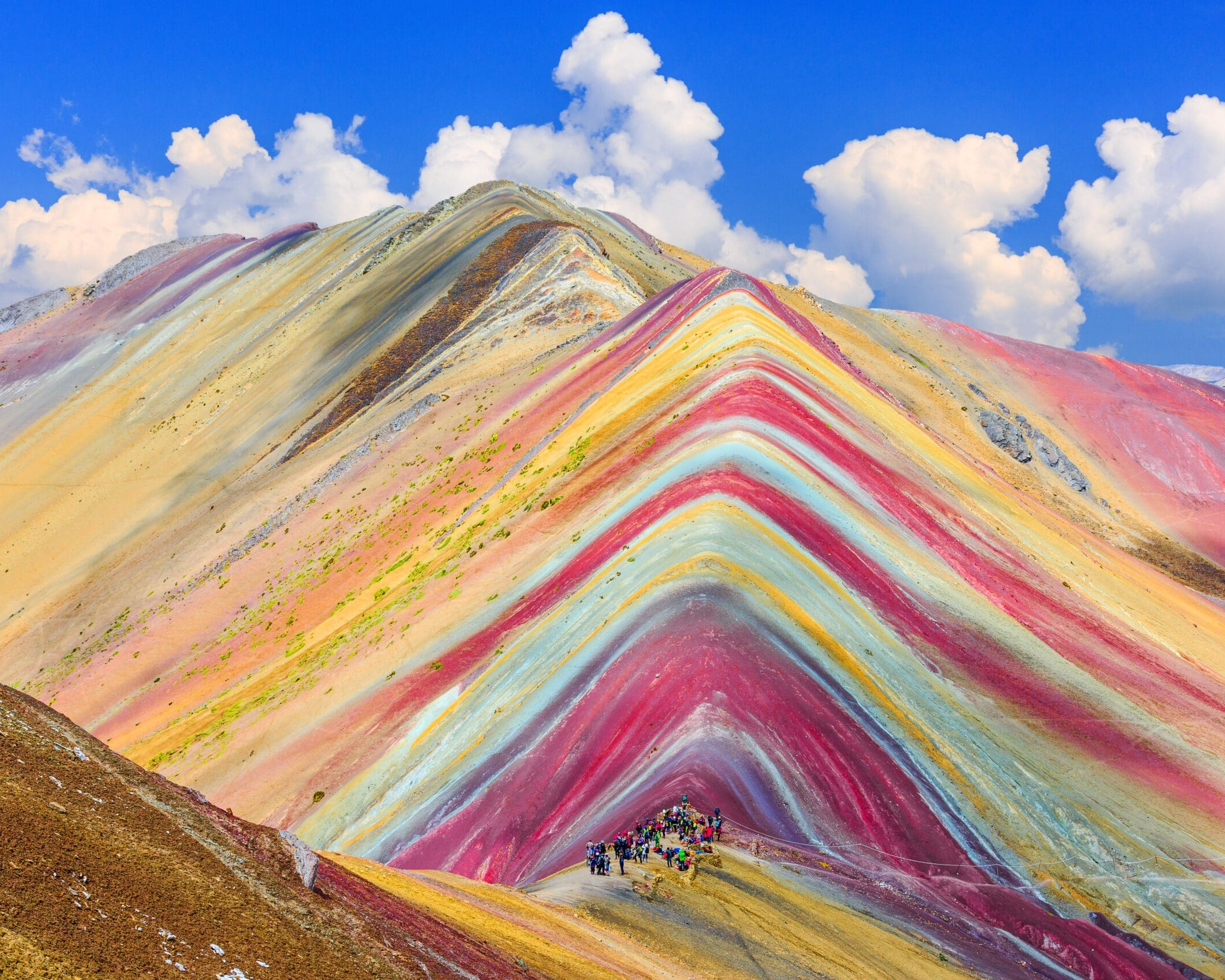 Vinicunca, Cusco Region, Peru. Montana de Siete Colores, or Rainbow Mountain., Peru