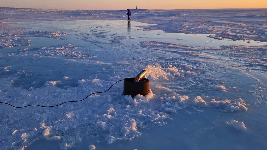 Using a pump to generate sea ice