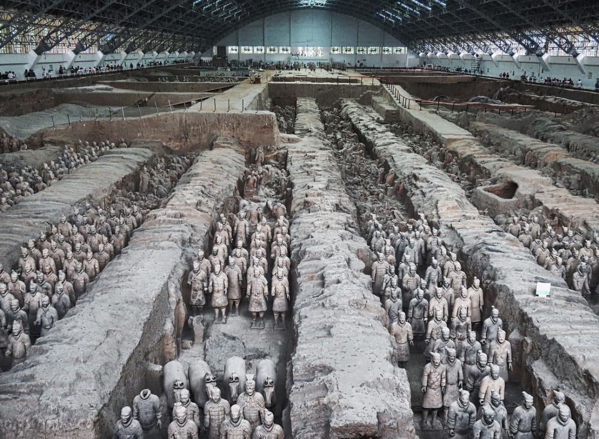 Rows of Terracotta Warriors