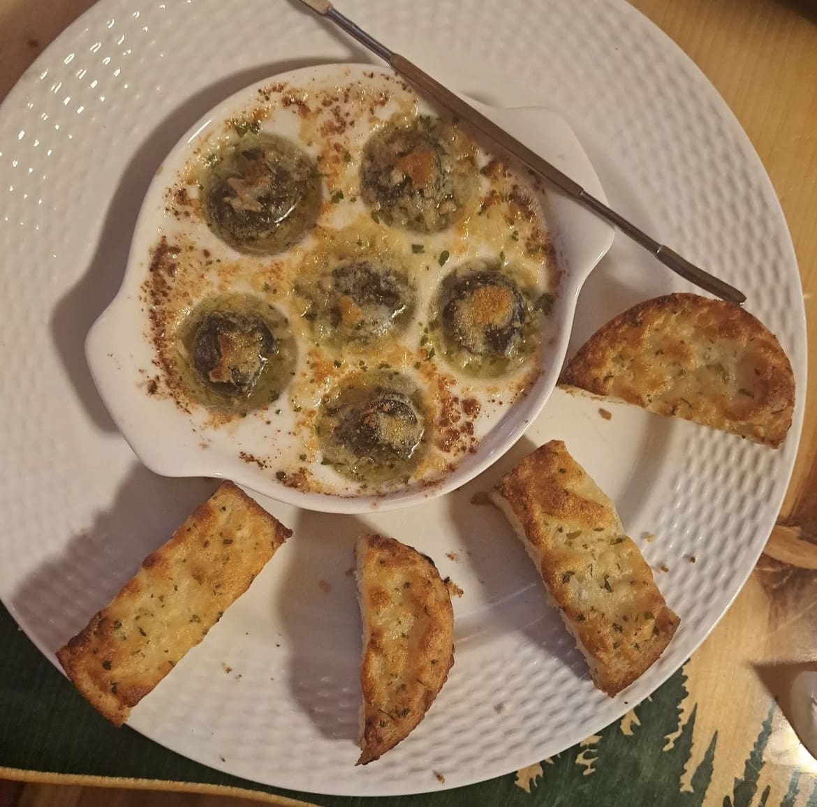 Traditional snails dish in France
