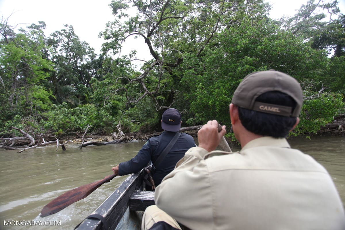 Anti-poaching unit on patrol in Ujung Kulon national Park