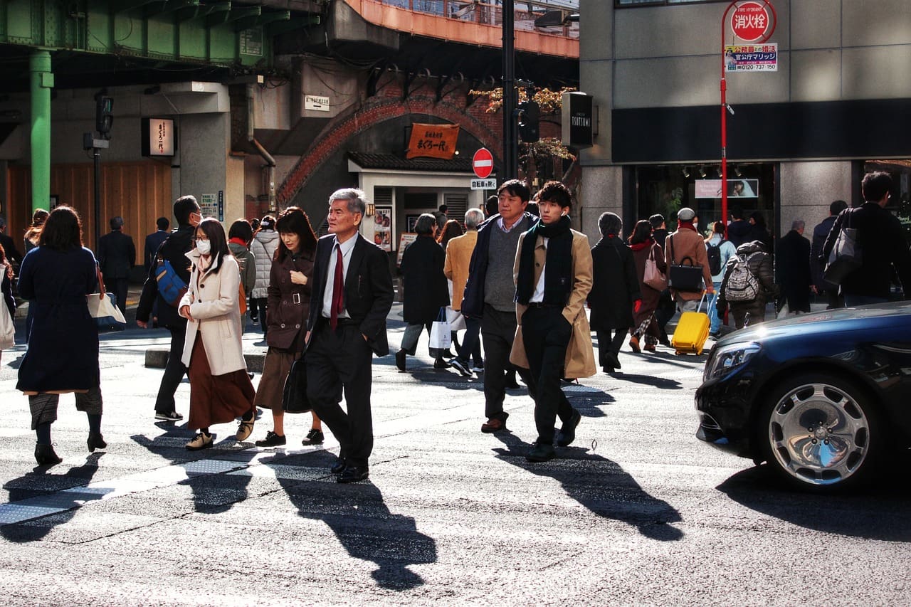 crosswalk in Japan