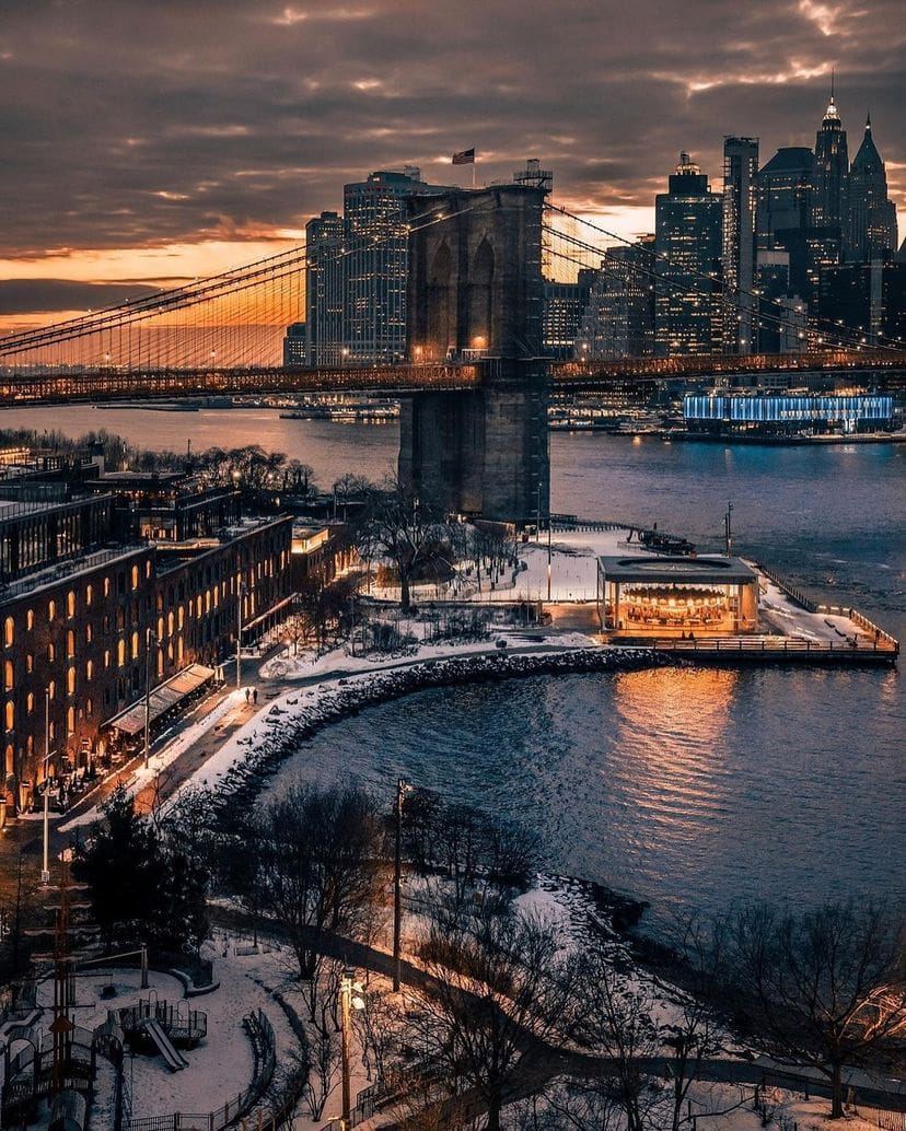 City snow in New York