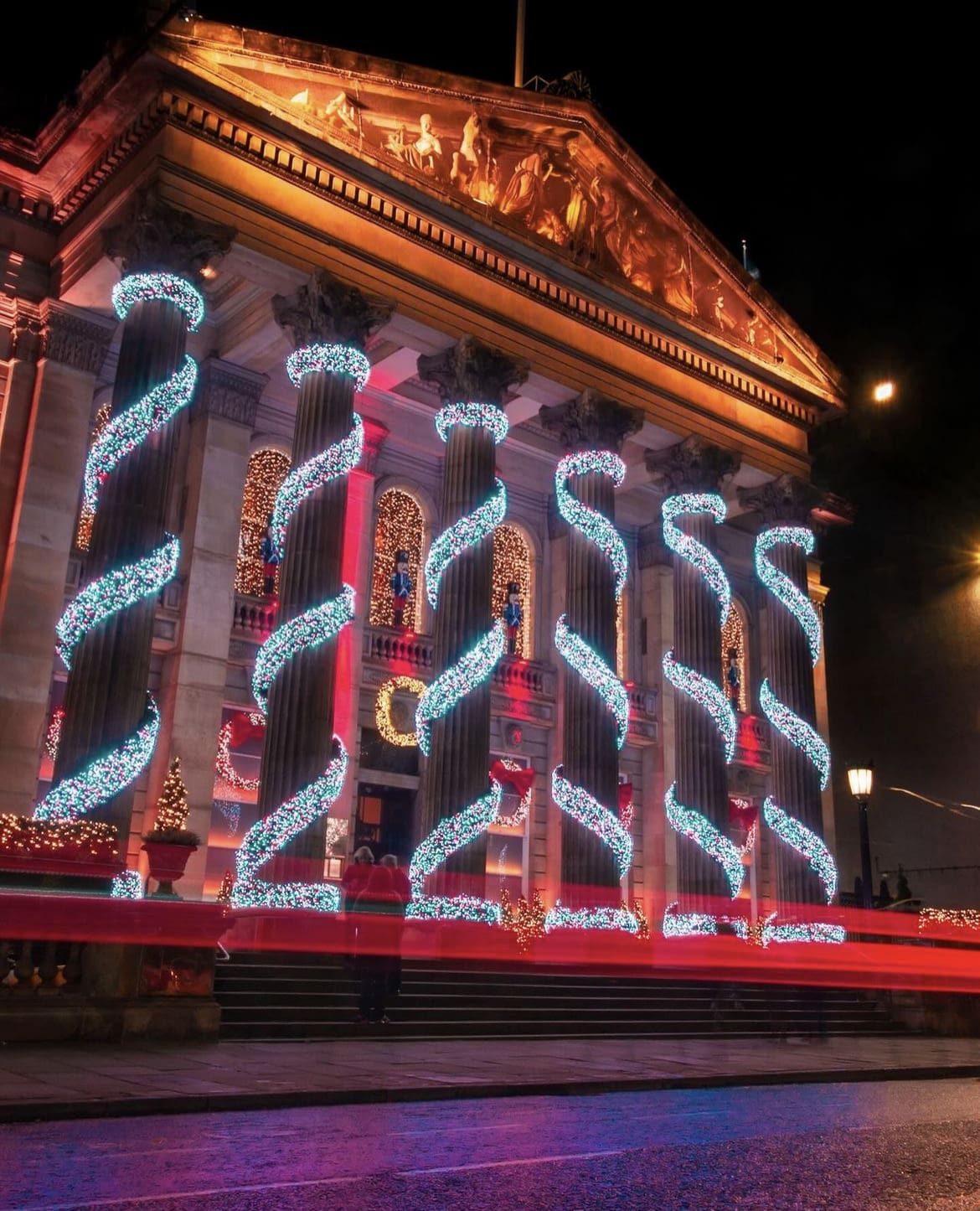 Christmas lights in Edinburgh, Scotland