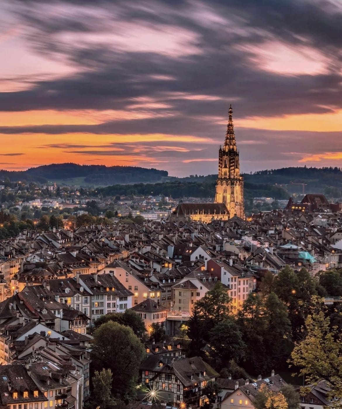 Picturesque night in Bern, one of the Most Beautiful Cities In Switzerland