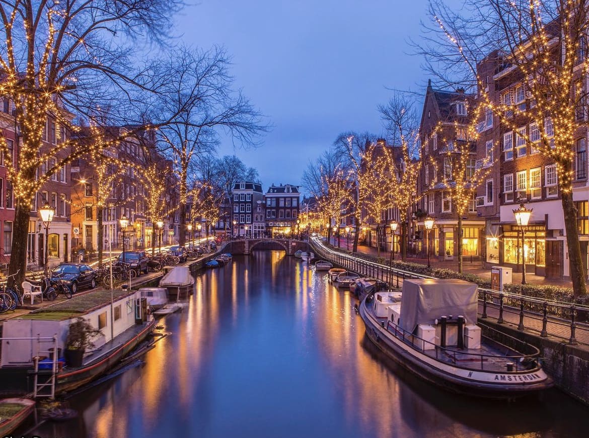 Christmas lights in Amsterdam