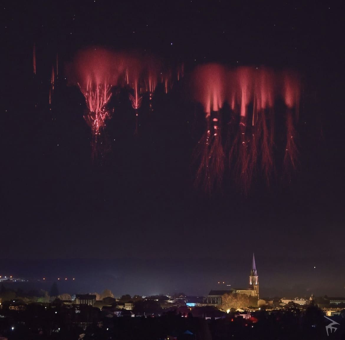 Red Sprites above Castle Dordon, France